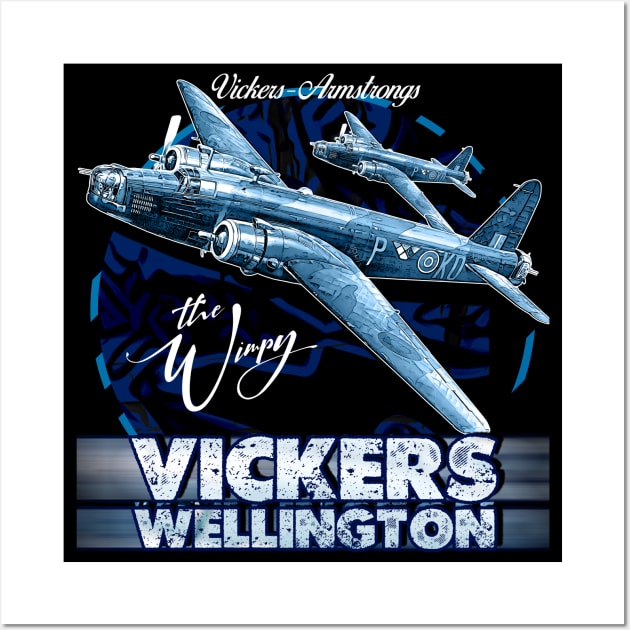 Vickers Wellington  WW2 British Bomber Aircraft Wall Art by aeroloversclothing